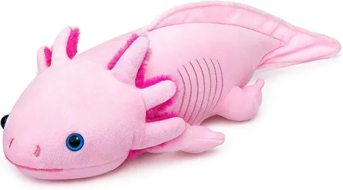 Tiny Heart Peluche de Axolotl, animal de peluche, bonito juguete de peluche realista con ambistoma, regalos para niños, 18 pulgadas de largo