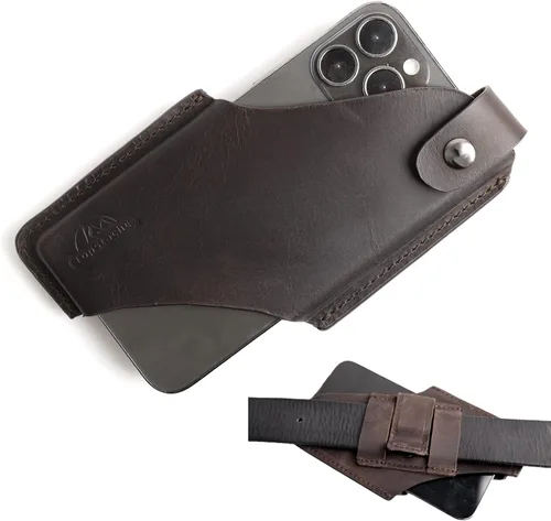 Miniatura 7 de Topstache Funda de cuero para teléfono celular para iPhone 17/17 Pro/16/16 Pro - Funda para teléfono celular con clip para cinturón para hombres