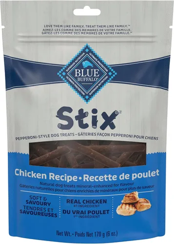 Miniatura 15 de Blue Buffalo Stix Pepperoni-Style - Golosinas para perros hechas con ingredientes naturales, receta de carne de res, bolsa de 13 onzas