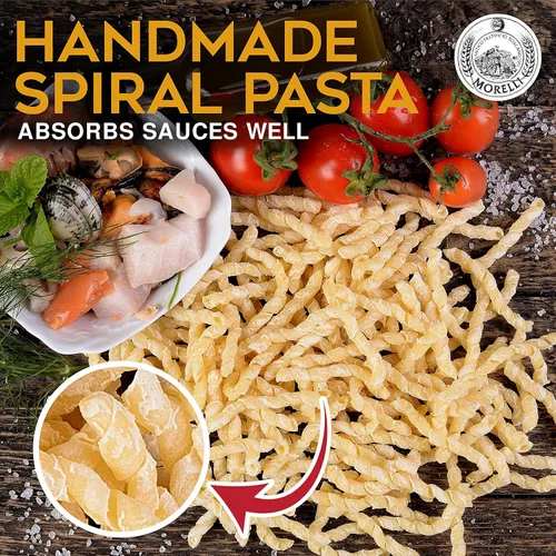 Miniatura 3 de Morelli - Pasta en espiral orgánica de sémola de trigo duro prémium de Italia, rica en proteínas, granos antiguos, totalmente naturales, italiana
