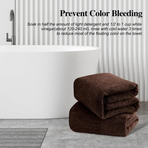 Miniatura 6 de SEISSO Toallas de baño, extra absorbentes y de secado rápido, toallas de fibra ligera, toalla de baño grande y suave de primera calidad