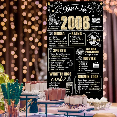 Miniatura 3 de Decoraciones de cumpleaños número 18 para niños y niñas, cartel de puerta de feliz cumpleaños de 18 años, suministros de fiesta, cartel de fondo