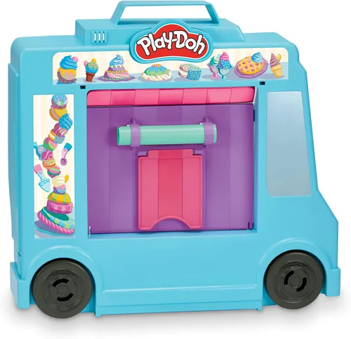 Miniatura 4 de Play-Doh Kitchen Creations Juguete Camión de Helados Playset para Niños, 20 Accesorios de Cocina de Juguete, 5 Colores, Juguetes Preescolares
