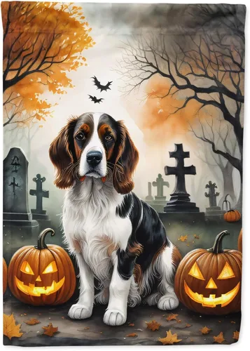 Miniatura 62 de Caroline's Treasures DAC2011GF - Bandera decorativa para jardín de Halloween con diseño de beagle para jardín, jardín, jardín, jardín, multicolor