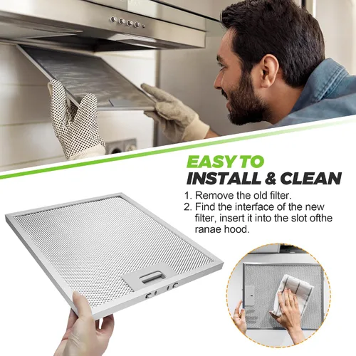 Miniatura 6 de Reemplazo de filtro de campana extractora W10169961A actualizado (3 piezas) de Techecook, filtro de grasa para campana de malla de aluminio de 5