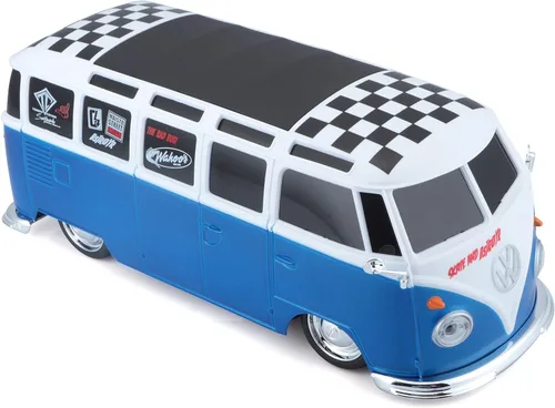 Miniatura 10 de Maisto 1:24 RC VW Van Samba 2.4GHZ Vehículo de control remoto, blanco/azul (81529-00000009)