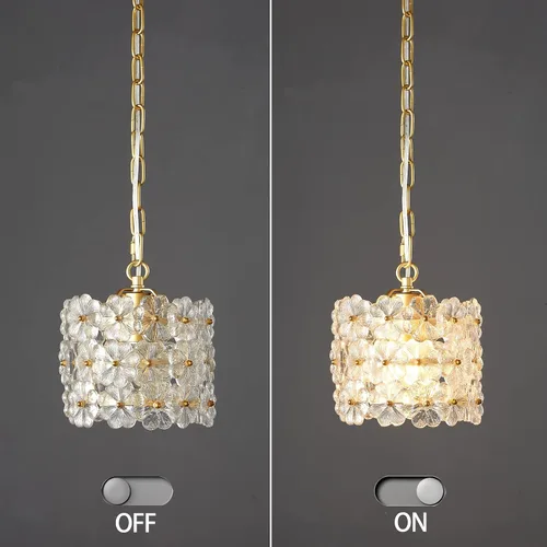 Miniatura 6 de Lámpara colgante de cristal, lámpara de techo colgante ajustable dorada moderna para isla de cocina, comedor, sala de estar, dormitorio