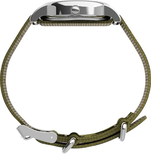 Miniatura 5 de Timex Reloj Weekender para mujer de 1.220in - Caja plateada con correa de tela de camuflaje esfera blanca