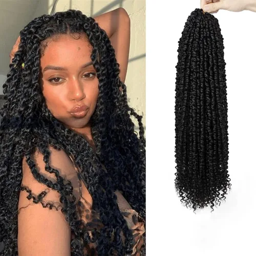 Miniatura 45 de Pelo de Passion Twist – 8 paquetes de 18 pulgadas Passion Twist Crochet para mujeres, cabello rizado pretrenzado Passion Twists extensiones de #2