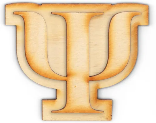 Miniatura 12 de Paquete de 2 letras griegas oficiales de madera para manualidades, Delta - Fuente clásica de 2 pulgadas, letras griegas de madera de doble capa
