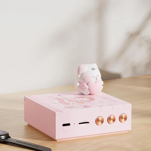 Miniatura 8 de ICARER - Altavoz pequeño inalámbrico, altavoz Bluetooth de animales Kawaii con tiempo de reproducción de 20 horas y tarjeta TF, caja de música