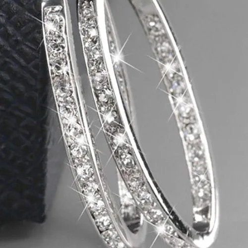 Miniatura 3 de SEniutarm - Pendientes para mujer diseño de mamá y mujer con incrustaciones de diamantes de imitación
