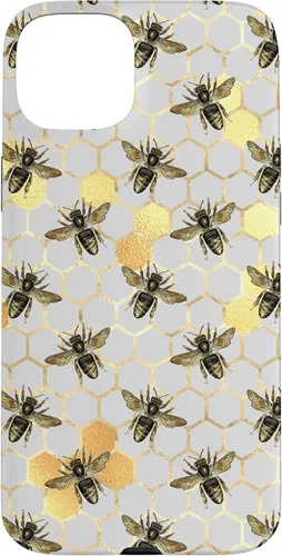 Miniatura 9 de iPhone 12 Pro Max Bumble Bee - Honeycomb Apicultor amarillo Abeja patrón caso
