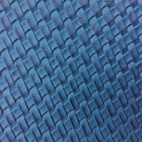 Tela de vinilo para tapicería tejida de canasta, color azul - Vendido por The Yard - 54 / 55 pulgadas