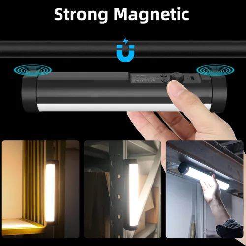Miniatura 5 de luxceo Varita de luz de mano, luz de video LED RGB multicolor para fotografía, mini luz recargable de 2000 mAh para grabación de video, luces