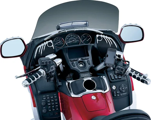 Miniatura 5 de Kuryakyn Accesorio de acento de motocicleta 1669: Guantera de carenado interior con soporte para bebidas/tazas para Honda Gold Wing GL1800, F6B