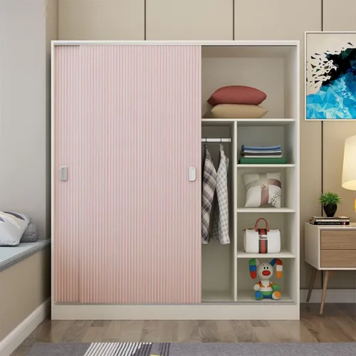 Miniatura 5 de 17.7" x 117" Papel tapiz de rayas rosa y blanco, autoadhesivo, removible, impermeable, decorativo, para forrar, cubrir y decorar paredes, gabinetes