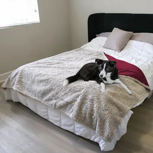 Miniatura 5 de Kritter Planet - Manta impermeable y a prueba de orina para perros grandes; manta suave, reversible y a prueba de líquidos para proteger el sofá