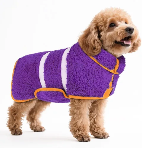 Miniatura 23 de Bienbee Bata de baño para perro, de secado rápido, súper absorbentes, para perros pequeños, medianos y grandes, abrigo de secado para después