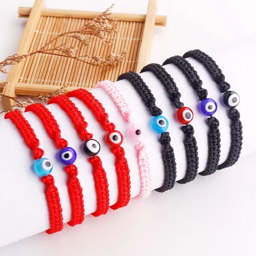 Miniatura 5 de SUMMER LOVE Handmade Jewelry Evil Eye Bracelets with Card,Black Red String Bracelets Kabbalah Protection Luck Amulet for Women Men Friends Pulseras