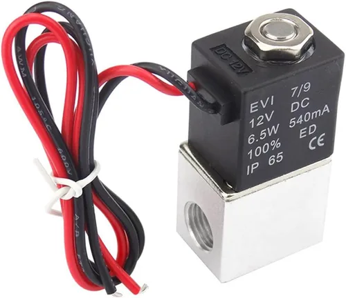 Miniatura 7 de AOPANDA 1/4inch DC 12V 2 vías normalmente cerrada válvula de aire electromagnética eléctrica, acero inoxidable