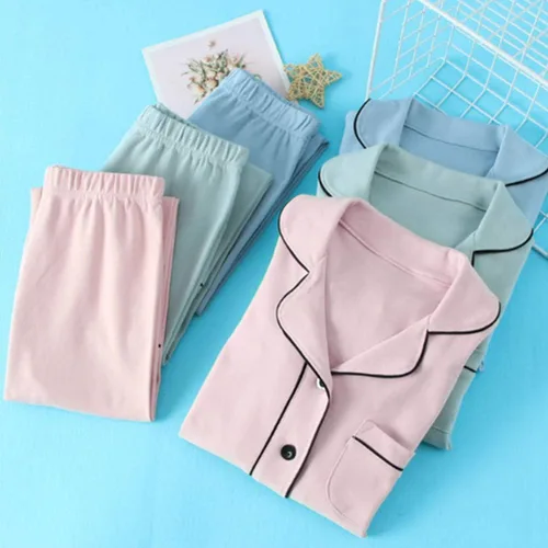 Miniatura 4 de Mallimoda Conjunto de pijama de algodón para niños, pijamas de manga larga con botones