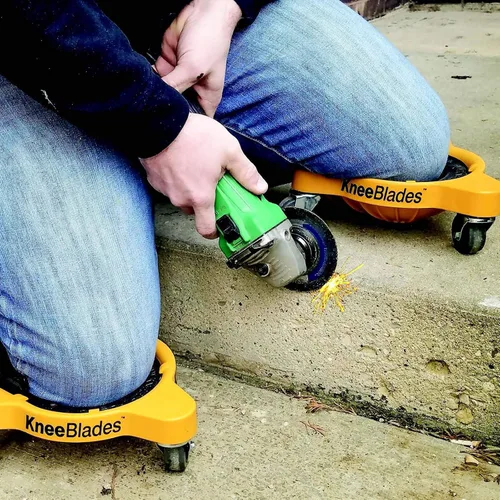 Miniatura 5 de Milescraft 1603 Knee Blades - Rodilleras Duraderas de Trabajo Pesado con 3 Ruedas y Cómodos Cojines de Gel para Adultos Unisex, Capacidad de Giro