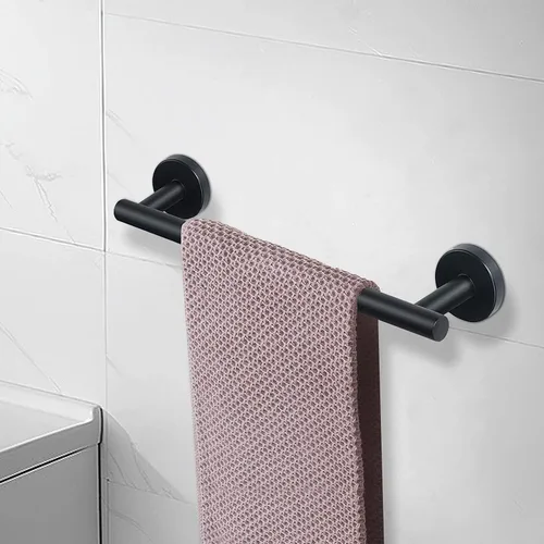 Miniatura 9 de NearMoon - Barra para toallas de baño, soporte de toalla de ducha de acero inoxidable para baño, montado en la pared, de 9 pulgadas de longitud