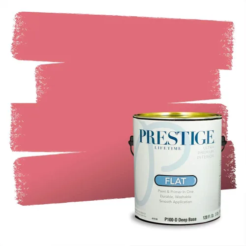 Miniatura 129 de Prestige Paints Pintura exterior e imprimación en uno, 1 galón, plano, coincidencia comparable de Valspar* Amber Rose*