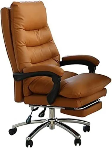 Executive Big and Tall Office Chair Heavy Duty High Back Reclining Computer Desk Chair with Massage Back Linkage Armrests and Retractable Footrest
