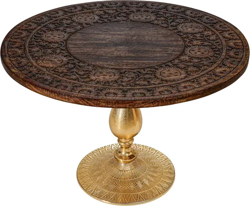 Miniatura 17 de Mesa de café rectangular de madera con talla Jali, mesa de café estilo granja, mesa rústica central, estilo de mediados de siglo, muebles rústicos