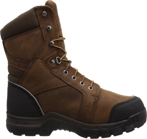 Miniatura 6 de Carhartt Botas de trabajo para hombre impermeables con punta compuesta para metatarsianos internos de 8 pulgadas CMF8720 Marrón