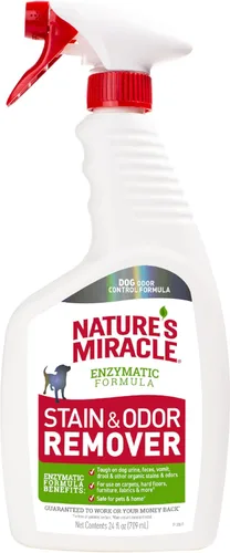 Miniatura 11 de Nature's Miracle Removedor de manchas y olores para perros, fórmula de control de olores, repuesto, 1.33 galones