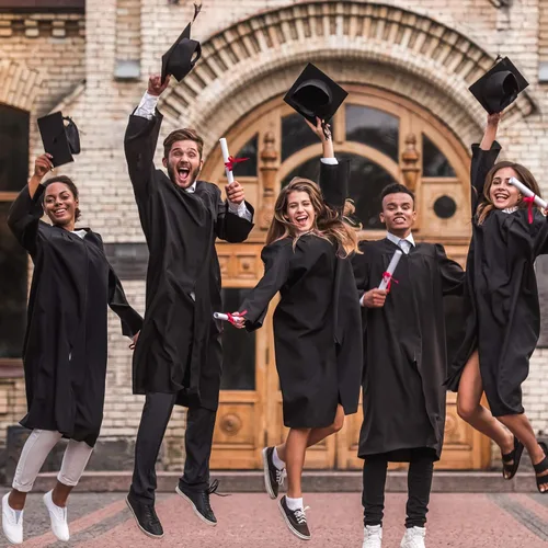 Miniatura 7 de Geyoga 8 gorras de graduación a granel ajustables para adultos con borla para graduados, accesorios de disfraces, accesorios de fotos
