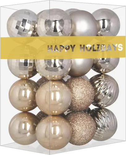 Miniatura 12 de Bolas de Navidad Grandes de 3.2" en Azul Bebé - Adornos para Árbol de Navidad, Bolas Colgantes Inastillables para Cumpleaños, Halloween, Boda