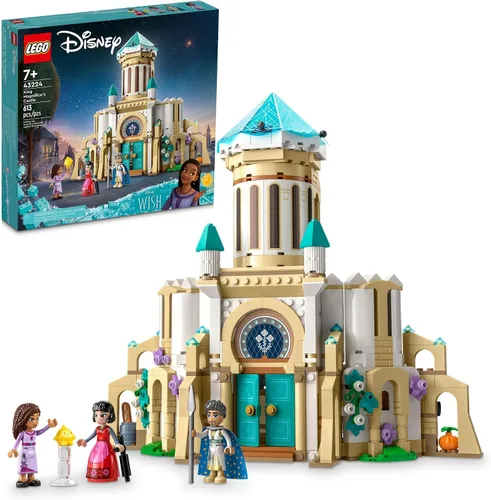 LEGO Disney Wish: Castillo del Rey Magnifico 43224 Juego de Construcción, un Juego de Colección para Niños de 7 años en adelante para Recrear sus