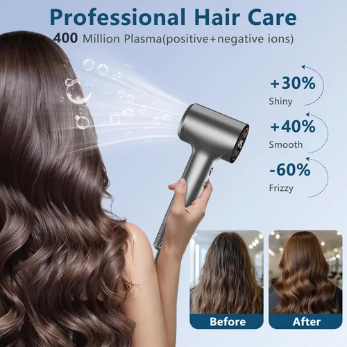 Miniatura 3 de Secador de Cabello, Secadores de Cabello Iónicos para Mujeres/Hombres, 110,000 RPM Pantalla HD Profesional Secador de Soplado de Alta Velocidad