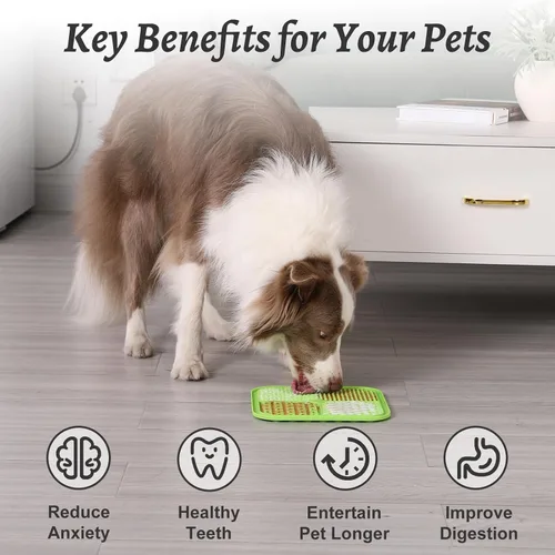 Miniatura 5 de MateeyLife 2 alfombrillas grandes para lamer perros y gatos, alfombrillas para lamer para aliviar la ansiedad del perro, almohadilla de mantequilla