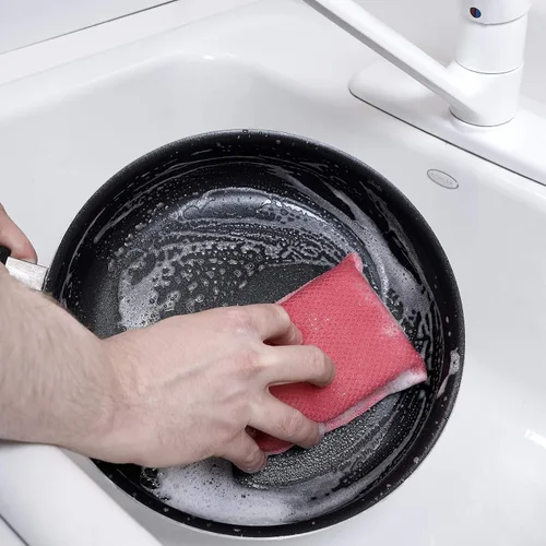 Miniatura 3 de Esponjas de microfibra para platos, esponjas de cocina, esponja antiarañazos, esponjas de limpieza para el hogar, suministros de limpieza multiusos