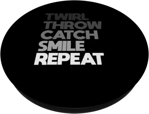Miniatura 2 de Twirl Throw Catch Smile Repeat Baton Twirling Majorette PopSockets intercambiables PopGrip