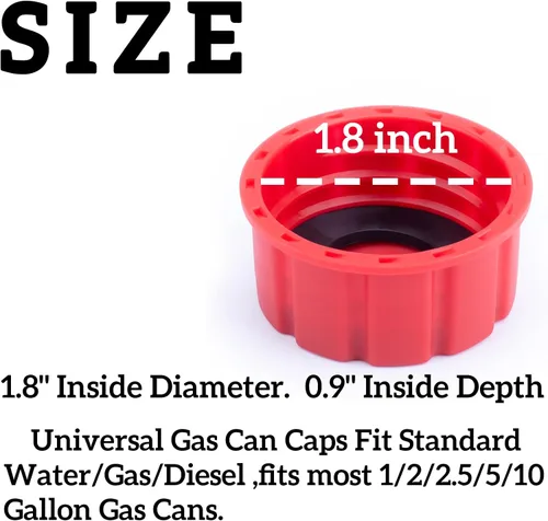 Miniatura 2 de Tapones para latas de gasolina de 5 galones, tapa de gas de rosca gruesa para gasolina, tanque de gas portátil, tapa de repuesto de latas de gas