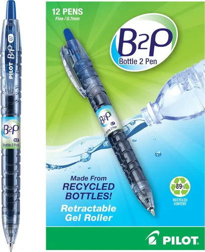 Miniatura 9 de Pilot B2P De botella a bolígrafo. Bolígrafo retráctil de gel hecho a partir de botellas recicladas, Negro
