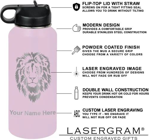 Miniatura 3 de LaserGram Botella de agua de doble pared abatible de 12 onzas con pajilla, versículo bíblico John 14-6, grabado personalizado incluido