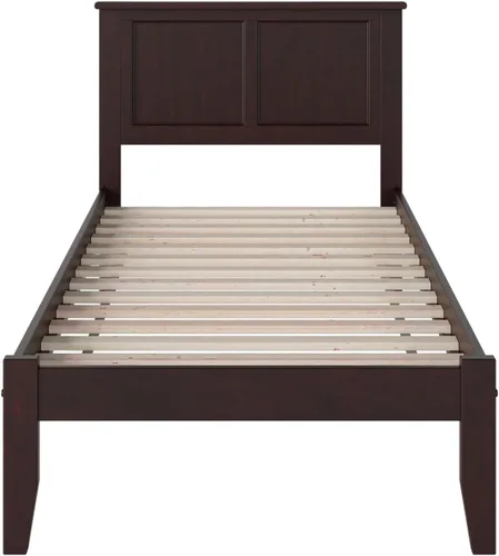 Miniatura 4 de Atlantic Furniture AR8621001 Madison - Cama de plataforma con tabla de pie abierto, tamaño individual, color espresso