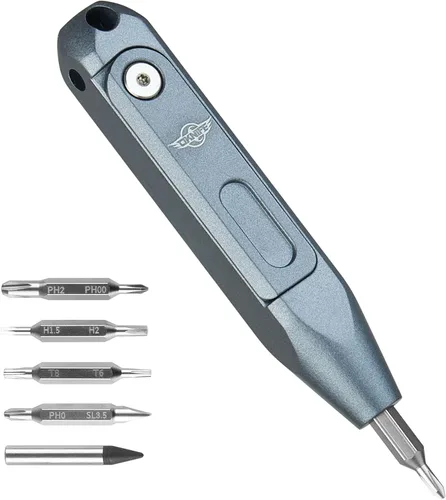 Miniatura 9 de OKNIFE Otacle D1 - Destornillador de bolsillo de titanio pequeño EDC multibroca, juego de destornilladores de precisión 9 en 1, puntas magnéticas