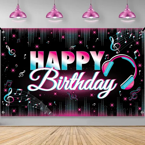 KatchOn, Xtralarge - Cartel de feliz cumpleaños de TIK Tok, 72 x 44 pulgadas, pancarta de TIK Tok para decoraciones de feliz cumpleaños de TIK Tok,