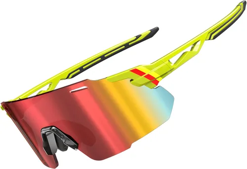 Miniatura 9 de ATTCL Gafas de sol de ciclismo para exteriores, gafas de sol UV400 para mujeres y hombres Negro-azul/espejo