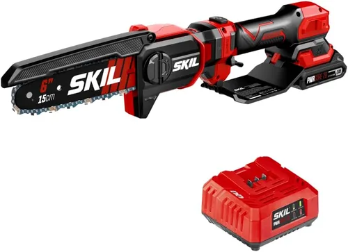 Miniatura 7 de Skil PWR CORE 20 - Motosierra mini sin escobillas de 20 V, de 6 pulgadas, kit que incluye batería de litio de 2.0 Ah y cargador - PR0600B-11