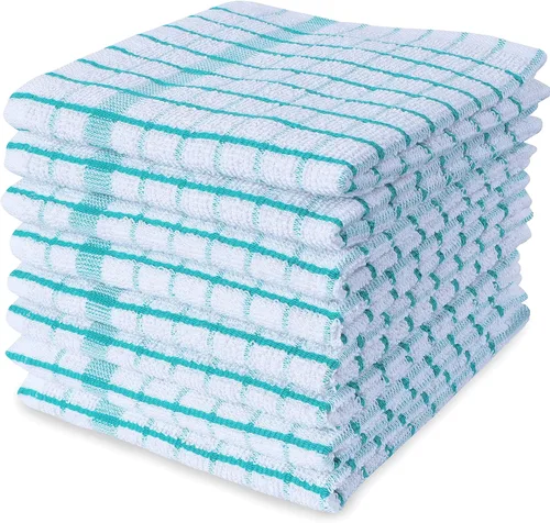 Miniatura 18 de AMOUR INFINI Juego de 8 paños de cocina - Ultra suaves, altamente absorbentes, paños de cocina de algodón terry de secado rápido de 12"x12" pulgadas