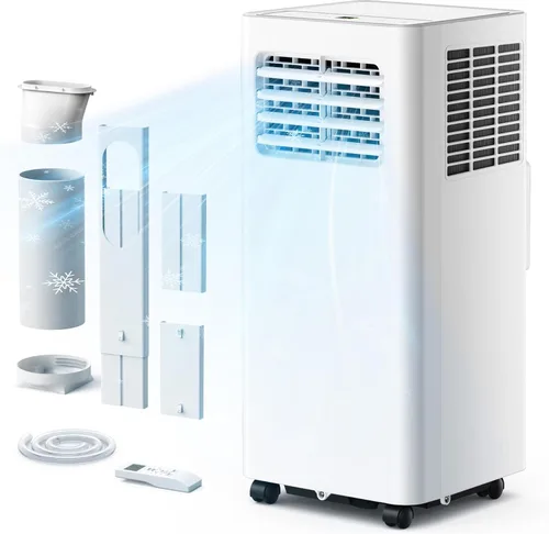 Miniatura 17 de EUHOMY Aire acondicionado portátil de 8000 Btu, 3 en 1, aire acondicionado portátil con modos de frío, seco, ventilador, aire acondicionado